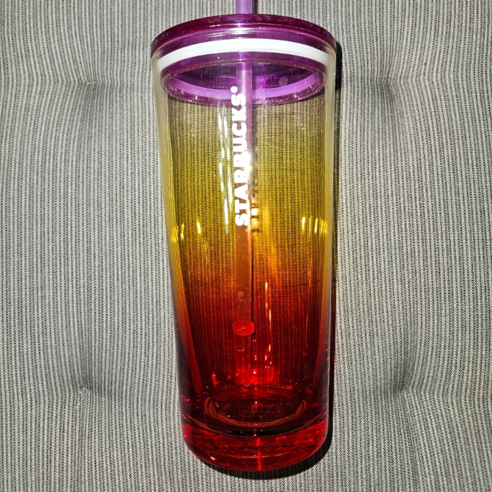 EUC Starbucks Gradient glass tumbler